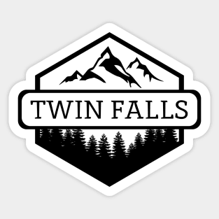 Twin Falls Idaho Mountains and Trees Sticker